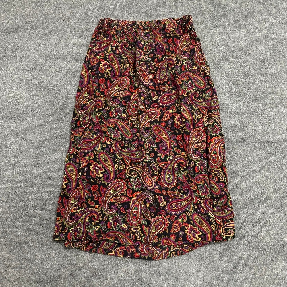 Kensington Square Skirt Womens S Multicolor Paisley Vintage Midi Made in USA